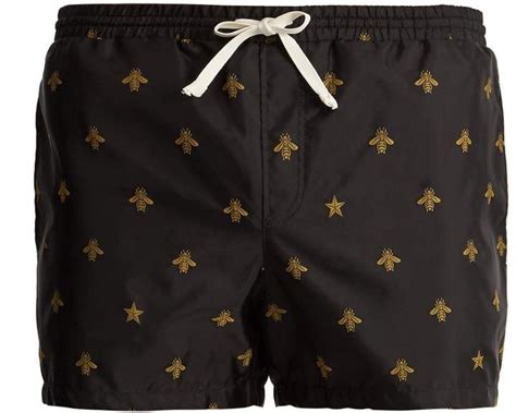 mens bee shorts gucci|Gucci bee collection.